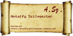 Antalfy Szilveszter névjegykártya