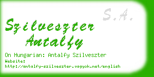 szilveszter antalfy business card